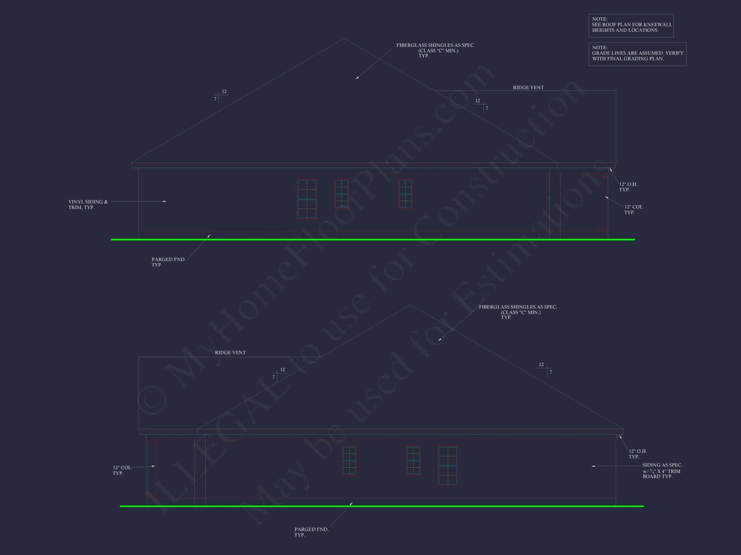 15-1784B DUPLEX PLAN - Modern Duplex House Floor Plan | CAD Blueprint Designs 5 Modern Duplex House Floor Plan with CAD Blueprint Designs