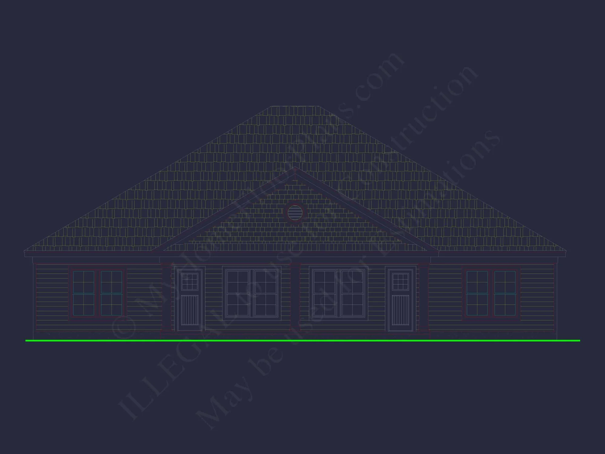 Modern Duplex House Floor Plan with CAD Blueprint Designs