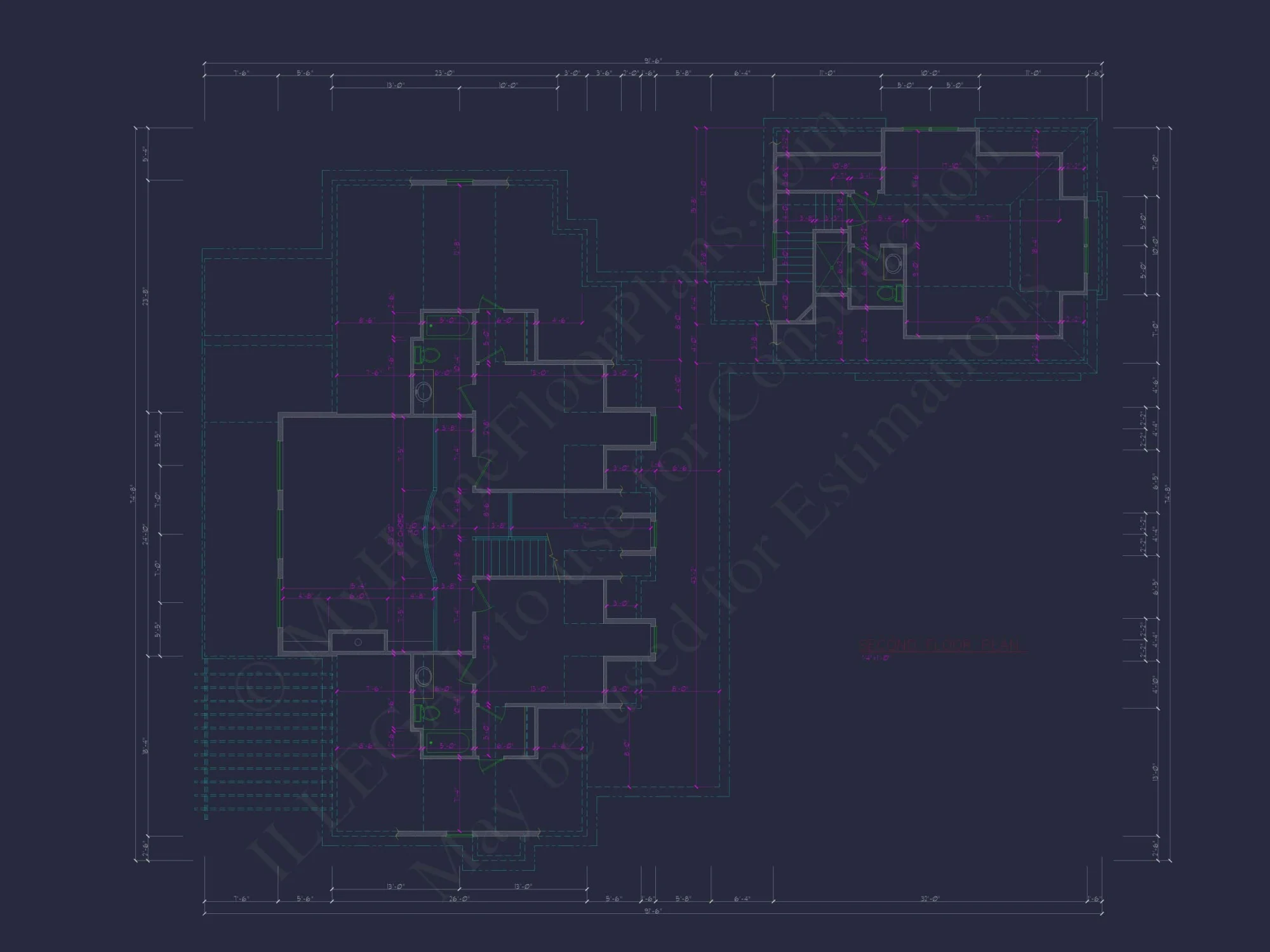Charming 2-Story House Plan with 3 Beds, CAD Blueprint, and Craftsman Design
