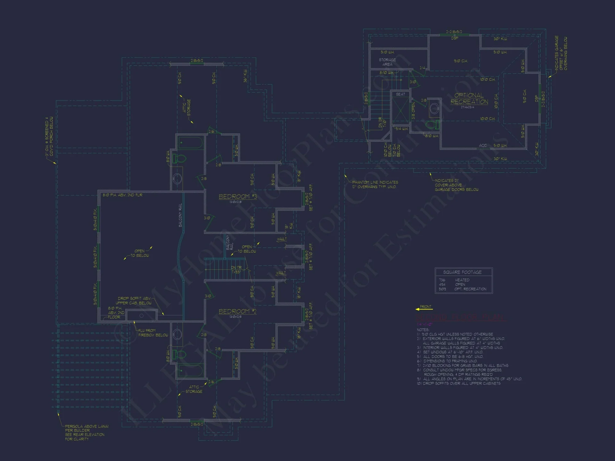 Charming 2-Story House Plan with 3 Beds, CAD Blueprint, and Craftsman Design