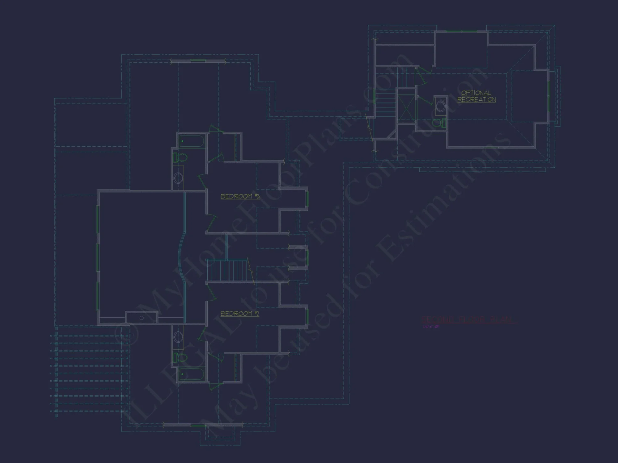 Charming 2-Story House Plan with 3 Beds, CAD Blueprint, and Craftsman Design
