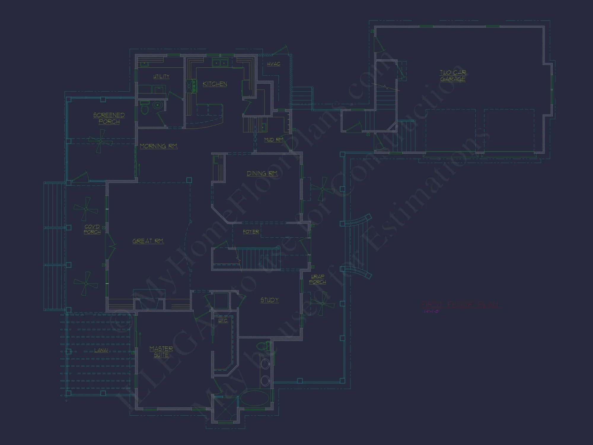 Charming 2-Story House Plan with 3 Beds, CAD Blueprint, and Craftsman Design