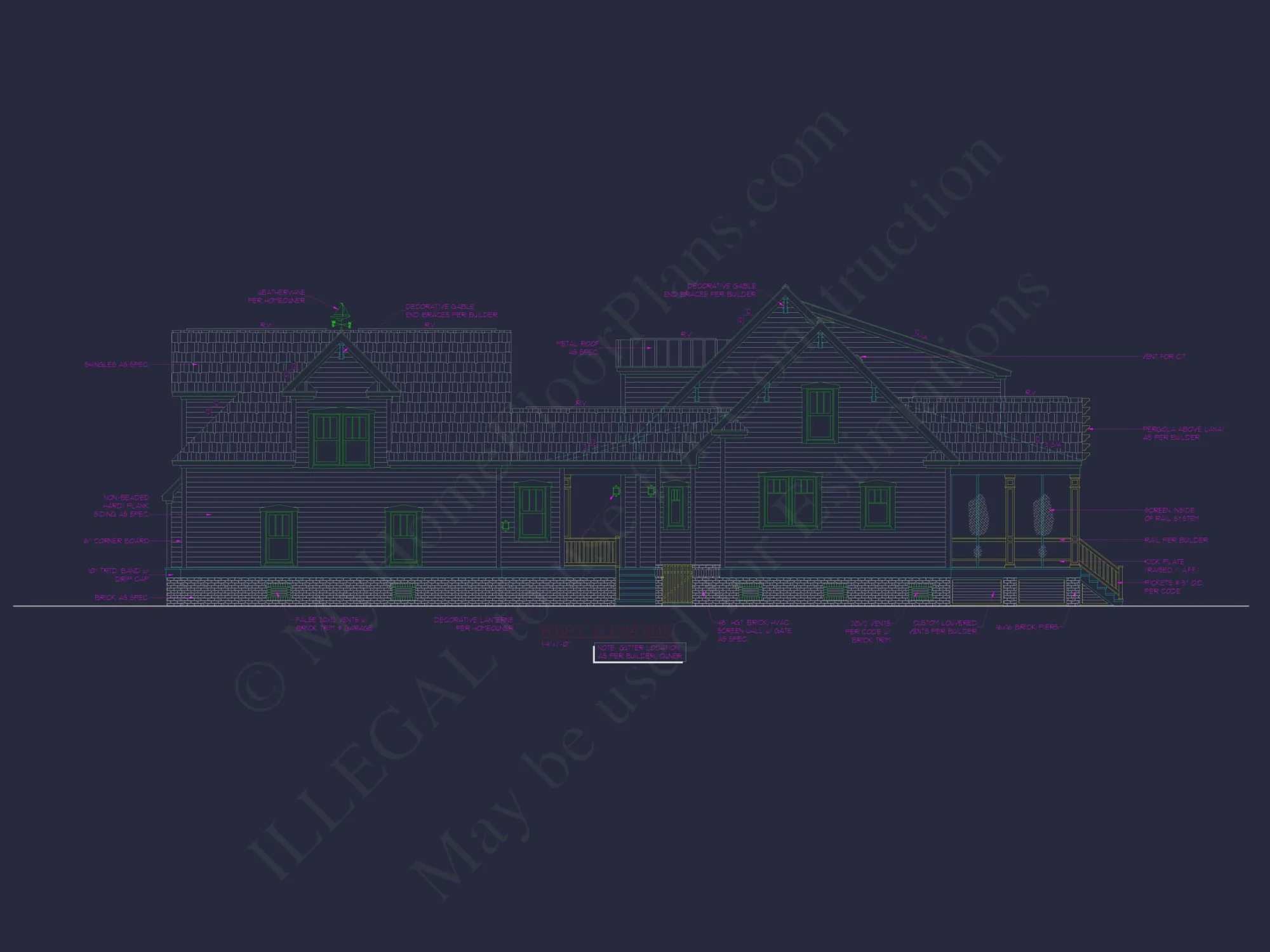 Charming 2-Story House Plan with 3 Beds, CAD Blueprint, and Craftsman Design