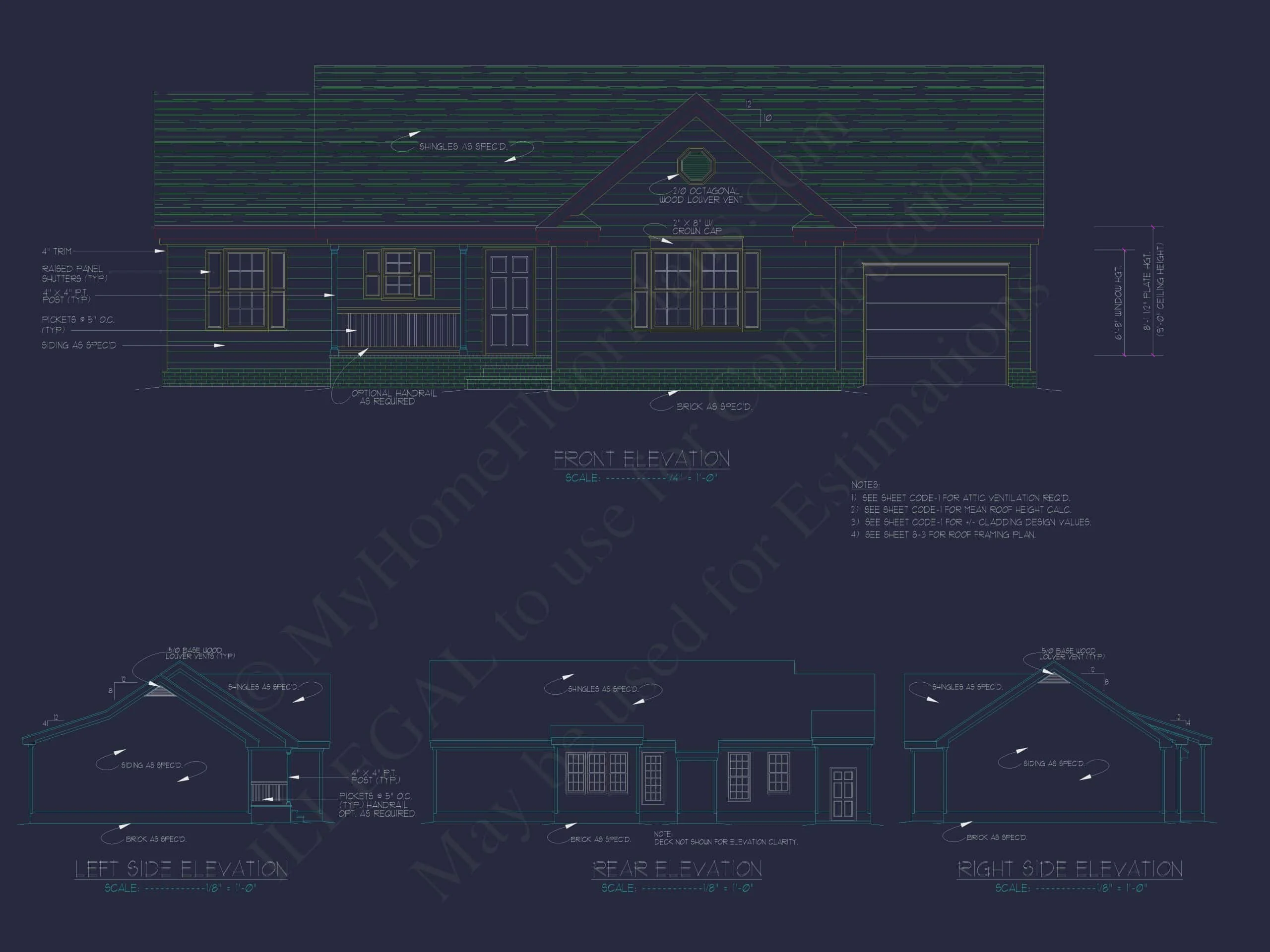 10-1374 HOUSE PLAN - Charming Ranch House Plan with Open Floor Layout and CAD Designs 3 MYHFP 10-1374_Page_2