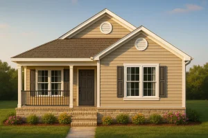 Charming 1080 Sq Ft Home Plan with Bungalow Style