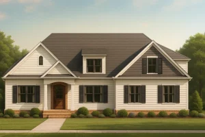 Craftsman Home Plan with Open Floor Layout and CAD Blueprints