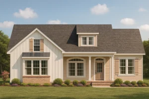 Modern Craftsman Home Plan with 2 Floors & 3 Bedrooms