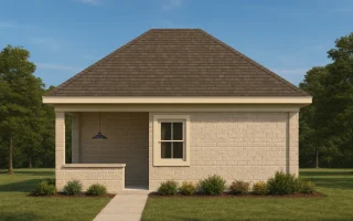 Plan  17-1164 - The Part | Cottage  Pool House - 1-Bed, 1-Bath, 400 SF