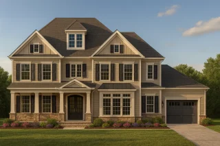 Spacious 5-Bedroom House Plan with Vaulted Ceilings & Functional Layout
