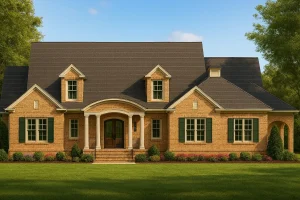 strongModern Pool House Plan with Garage and Open Floor Layout