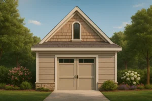 Functional Garage Floor Plan with 2 Bays and CAD Blueprint Designs