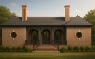 Plan  10-7777 - Edgemere | Georgian  Pool House - 3-Bed, 2-Bath, 1,950 SF