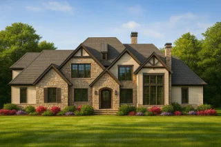 Luxurious Tudor-Style House Plan with 5,500 Sq. Ft. and CAD Blueprints