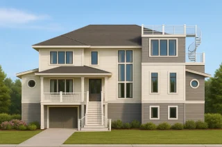 Traditional Farmhouse Plans 12 IMPORTANT Make the house as realistic as possible, landscape orientation, and display entire house. Do not cut off right or left side of house!