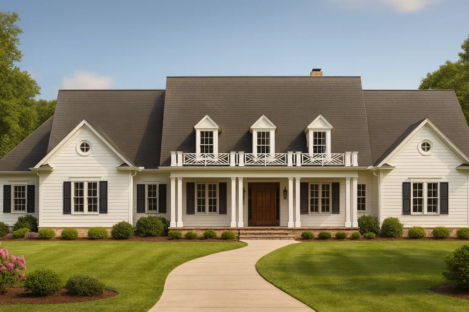 Colonial Revival House Plan with 2 Floors, Elegant Detailing & Bonus Spaces