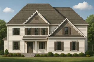 Traditional Colonial 3-Bedroom House Floor Plan & Blueprint