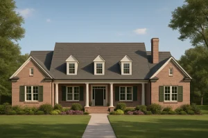 Elegant 1.5-Story Home Plan with CAD Blueprints & 4 Bedrooms
