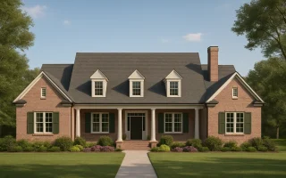 Plan  15-1628 - Magnolia Ridge Farm  | Colonial Revival - 4-Bed, 4.5-Bath, 2,908 SF