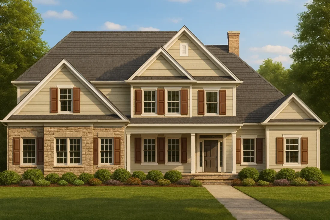 Spacious 2-Story Home Plan CAD-Ready Floor Plan Design