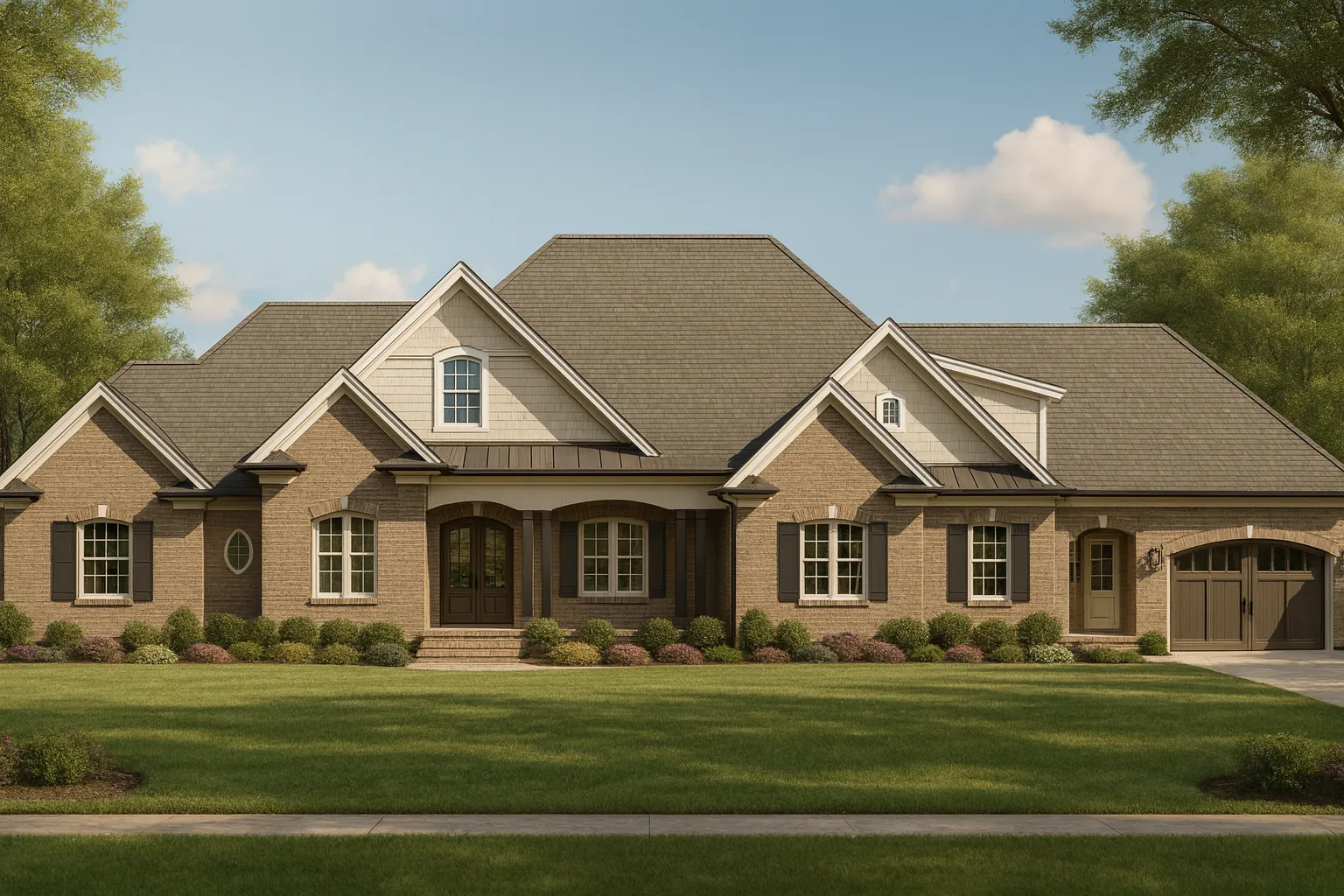 Traditional Tudor Home Plan with 4,485 Sq Ft Floor Plan & Blueprint