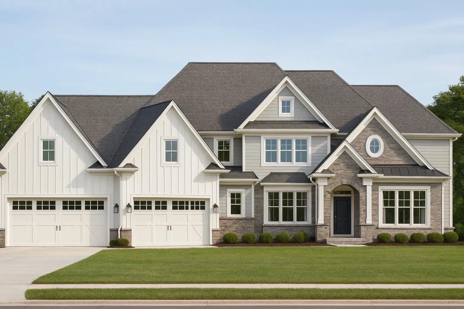 Make the house realistic, landscape orientation, and display entire house. Do not cut off right or left side of house!