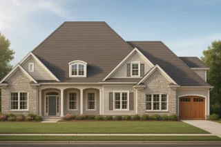 IMPORTANT Make the house as realistic as possible, landscape orientation, and display entire house. Do not off right or left side of house!