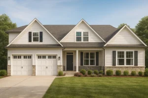 Modern Suburban Home Plan with 2 Floors, 4 Bedrooms, and CAD Designs