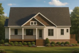 Craftsman Home Plan with 4 Bedrooms and Open Floor Design