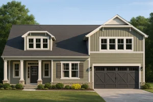 House Plans with Second Floor Laundry Room 6 Modern Craftsman Home Plan with Screened Porch and CAD Blueprints