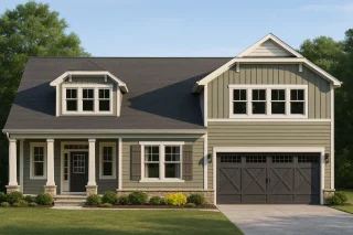 Modern Craftsman Home Plan with Screened Porch and CAD Blueprints