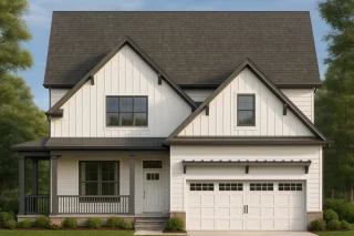 Modern Home Plan with 4 Bedrooms, 2 Floors, and Craftsman Charm