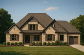 Craftsman Home Plan with Open Floor Plan and 2-Story Design