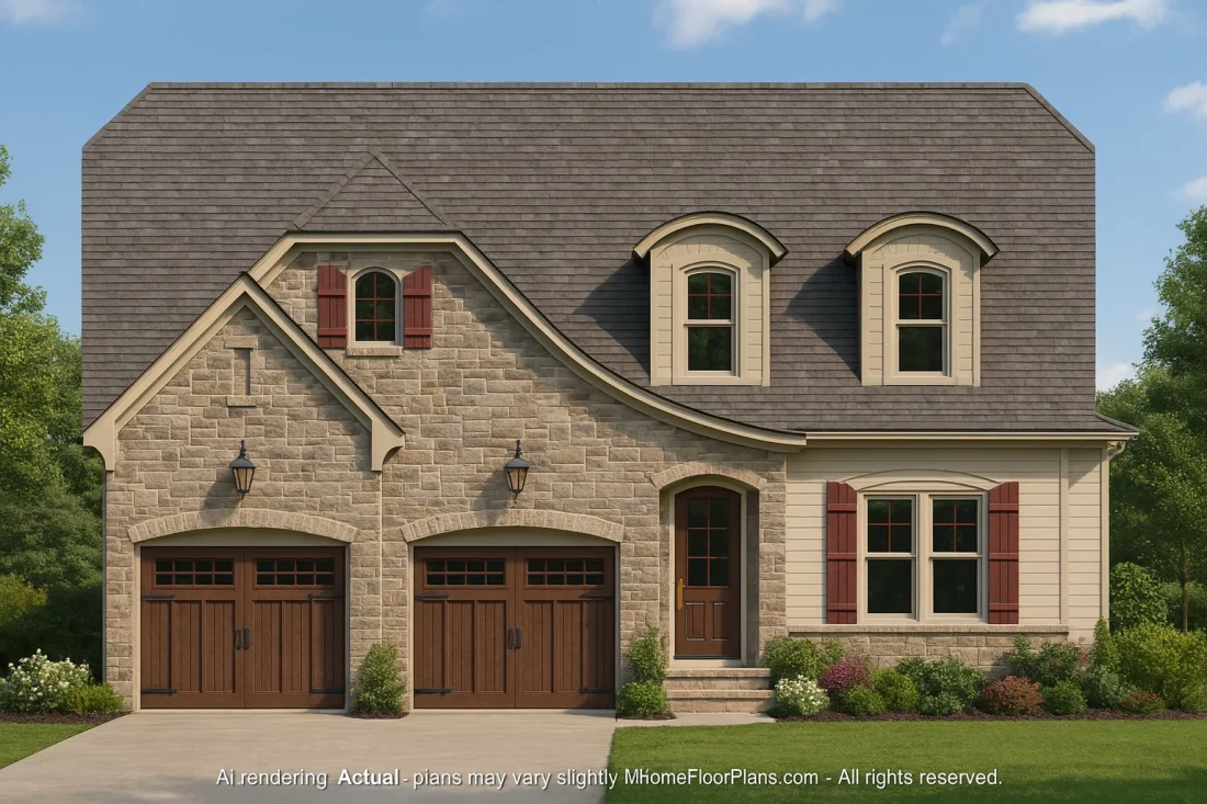 Modern 2-Story House Plan with 4 Bedrooms & Flexible Living Areas