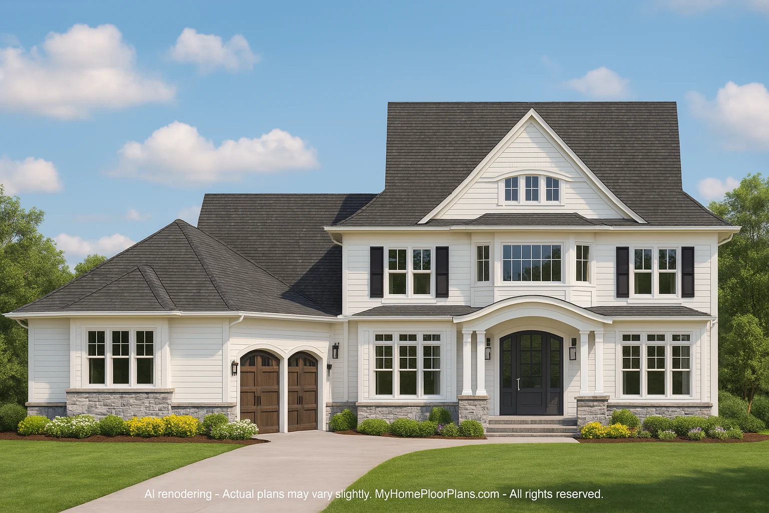 15-1876 HOUSE PLAN - Detailed House Plan With Floor Plans, Blueprints & CAD Designs 2 Detailed 2-Story Craftsman House Plan with CAD Blueprints