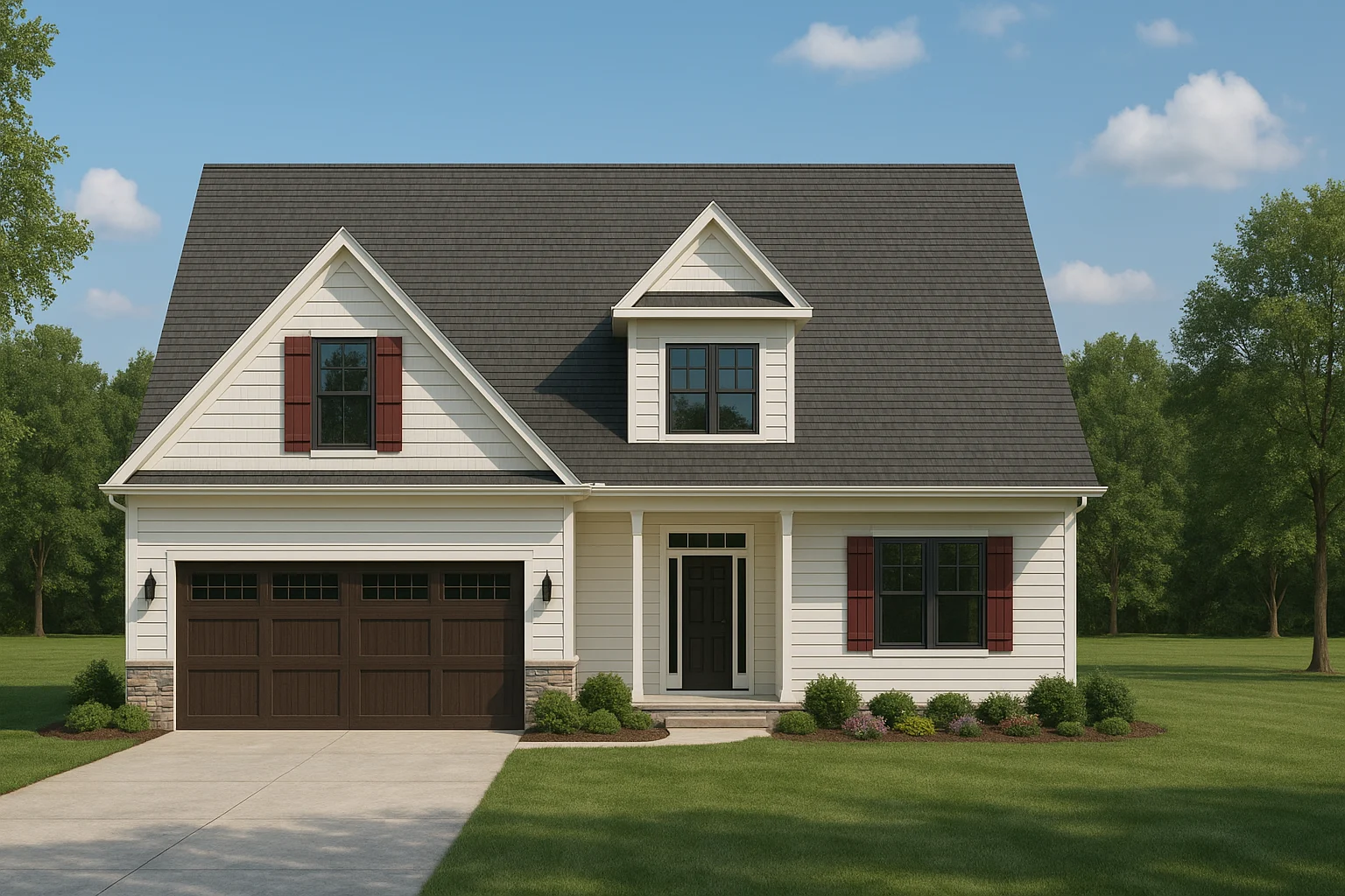 Country Farmhouse Plans 4 Modern Craftsman Home Plan with 2 Floors, Garage & Attic