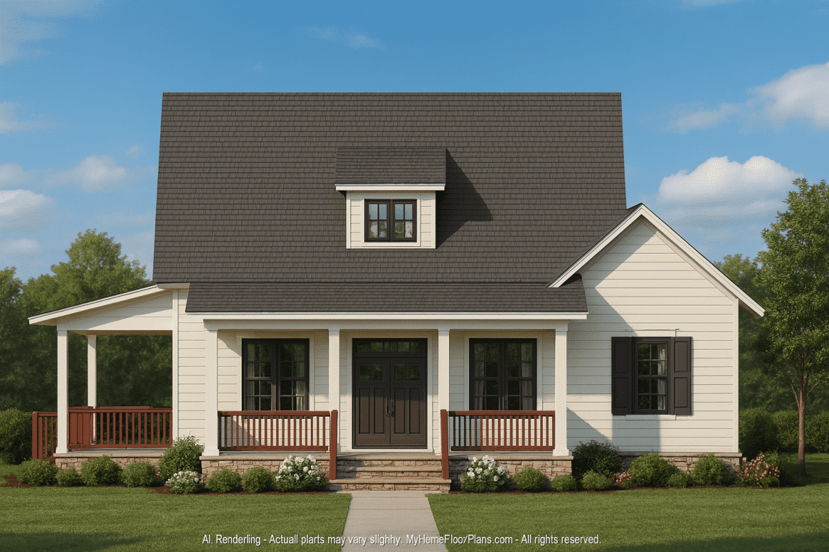 2-Story Traditional Craftsman Home Plan CAD Designs & Blueprint