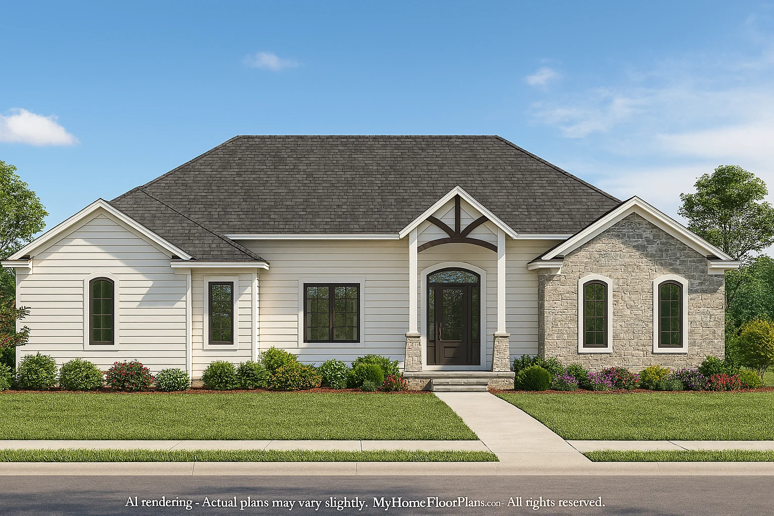 16-1480 HOUSE PLAN - Architectural House Floor Plan with CAD Designs and Blueprint 2 Architectural Home Floor Plan with CAD Designs and Blueprint