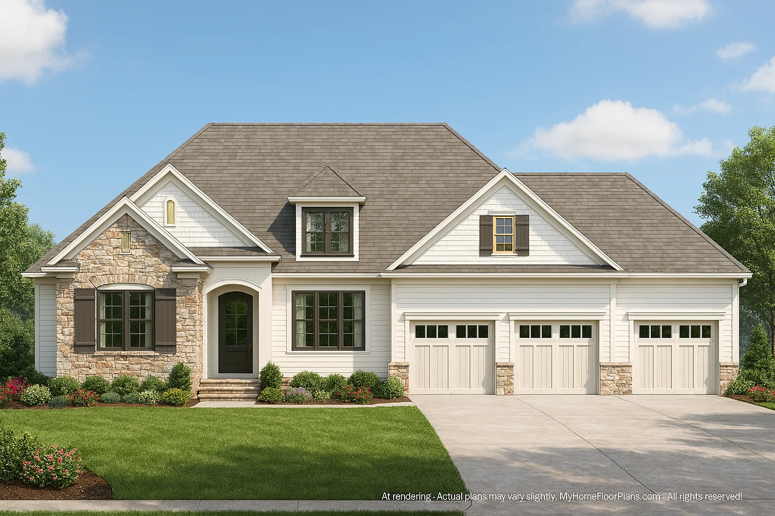 13-1173 HOUSE PLAN - Versatile House Plan with CAD Designs Featuring 4 Beds, 3 Baths 2 Versatile 1.5-Story House Plan with Craftsman Design & 4 Bedrooms