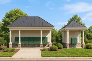 Small Traditional Kiosk Floor Plan with CAD Architecture Designs