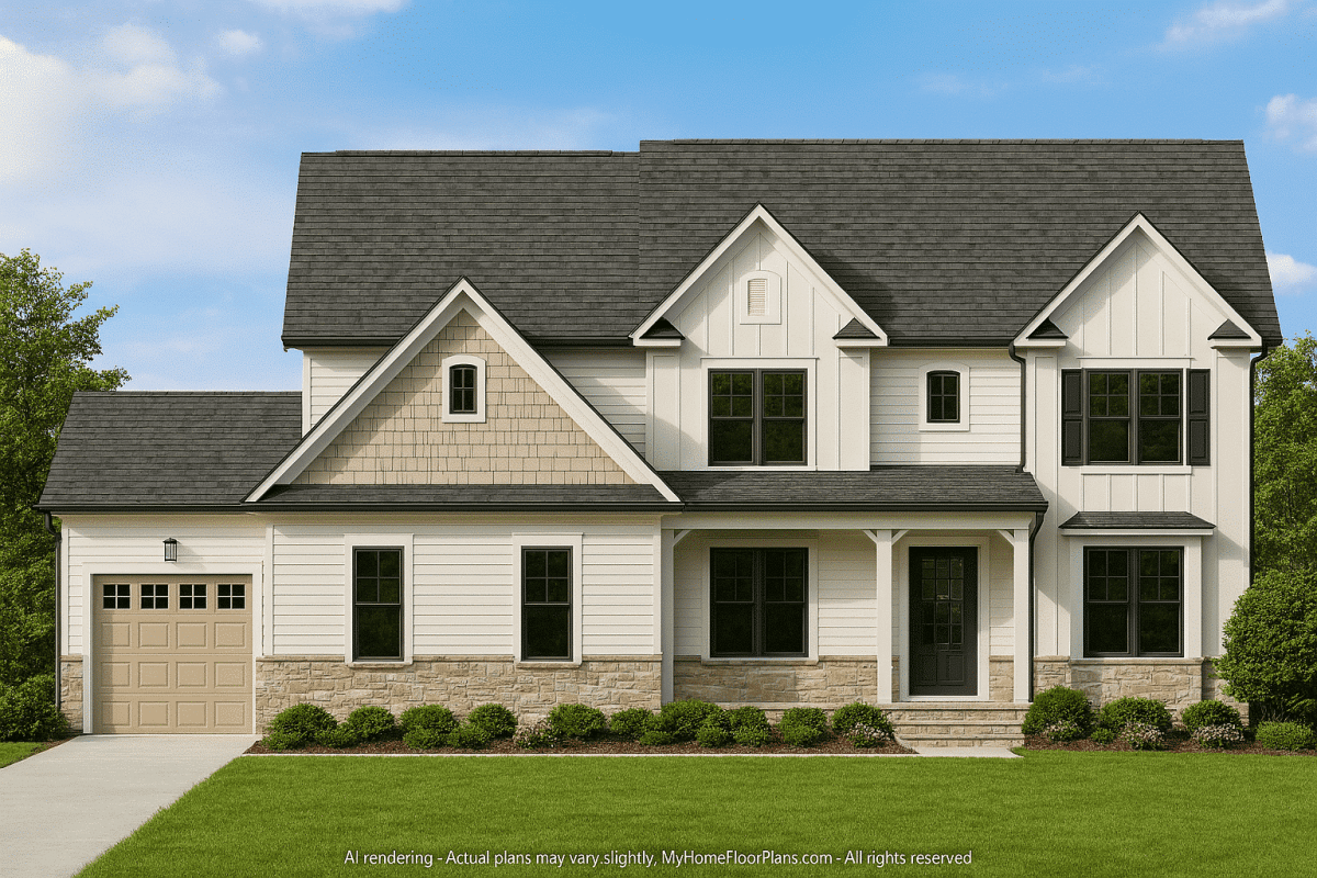 Spacious 4-Bedroom Craftsman House Plan with Optional 3rd Floor