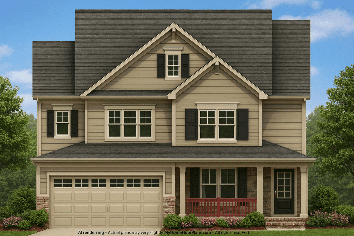 Spacious 3-Floor House Plan with Craftsman Charm and Smart Layout