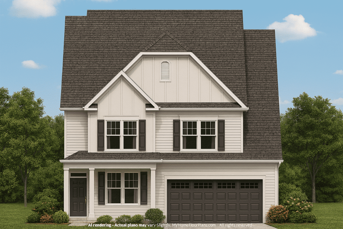 Modern Home Plan with 4 Bedrooms, CAD Blueprint & Open Design