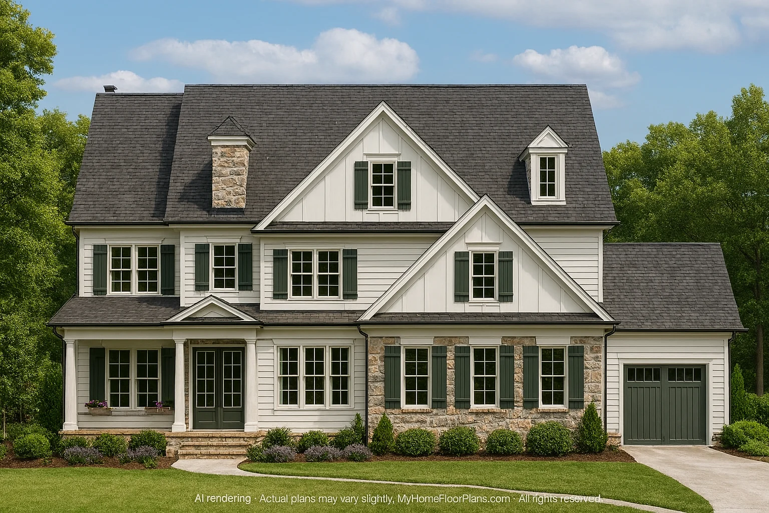 Expansive 2.5-Story House Plan with 5 Bedrooms and Full CAD Designs