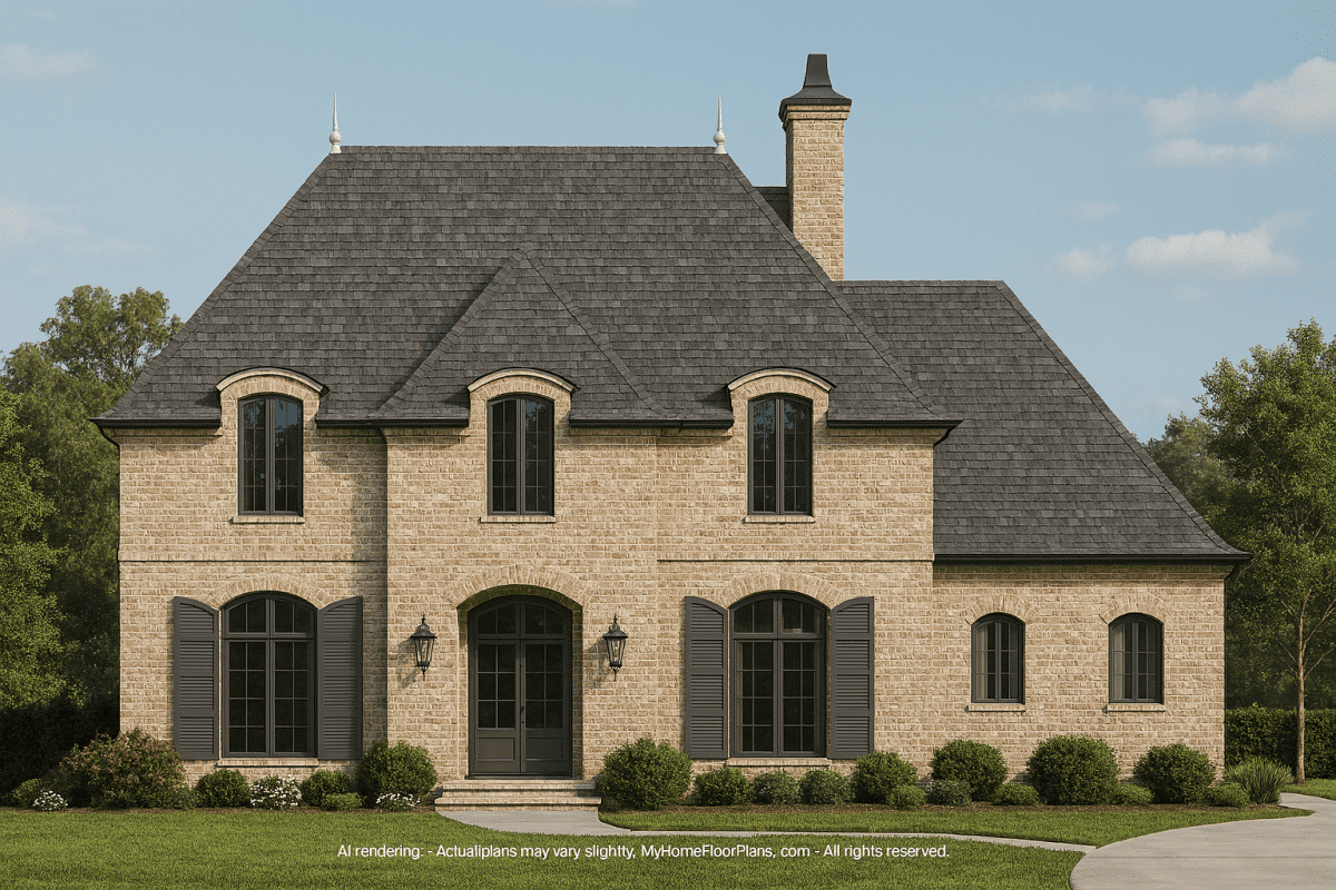 3-Story House Plan with Basement, Balcony & Open Floor Layout