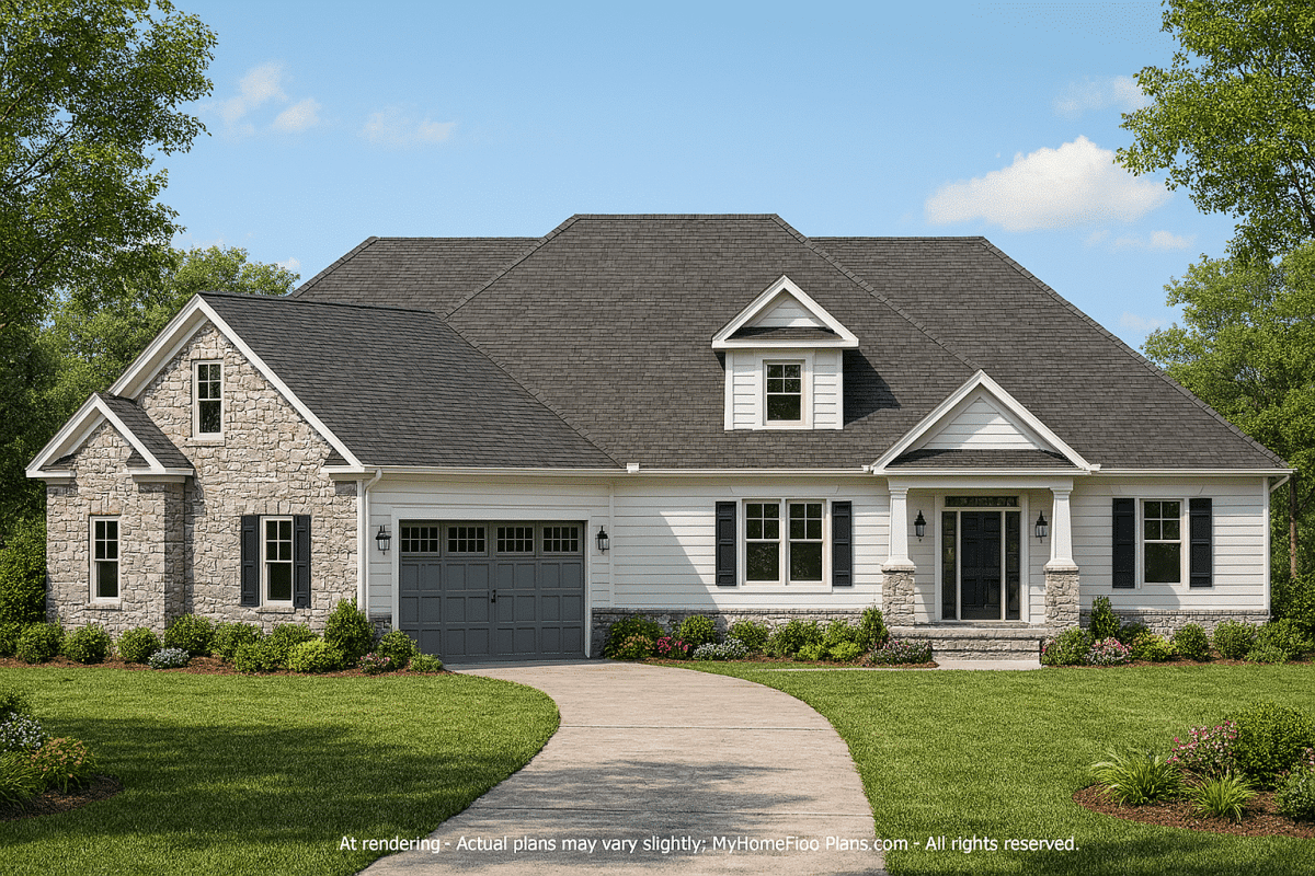 Traditional 2-Story Country House Plan with 3 Beds & 3939 Heated Sq. Ft.