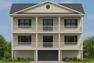 Townhome Floor Plans 14 Beach House Plan with Elevator – Coastal Living in a 4-Bed, 3.5-Bath Design