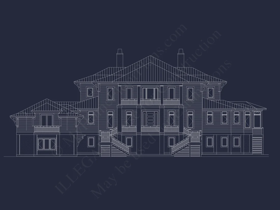 Luxury 2-Story House Plan with 5 Bedrooms & Modern Craftsman Design