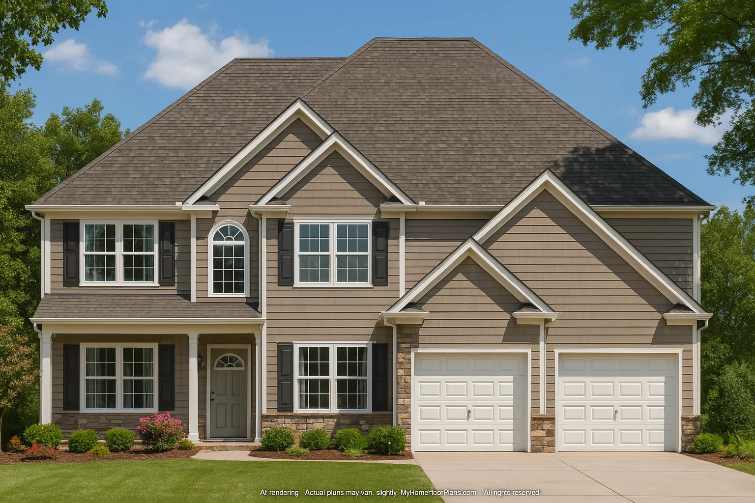 Modern Suburban Home Plan with CAD Designs & Floor Blueprint