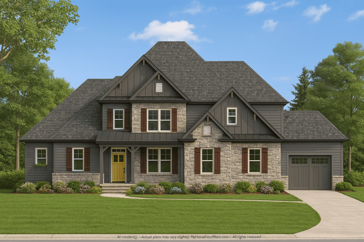 Stunning 2-Story House Plan with Timeless Country Craftsman Design