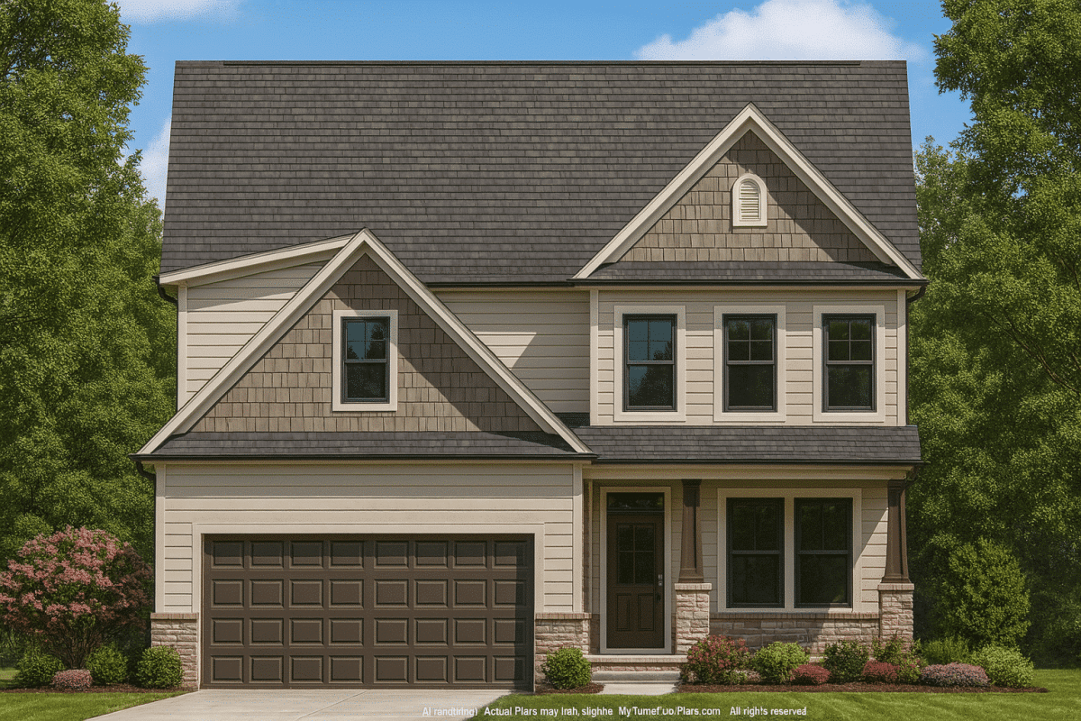 Modern Home Design Blueprint Spacious 2-Story Floor Plan